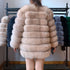 70CM 4in1 New Fast Shipping New Fashion Women Fashion Real Natural Fox Fur Long Coat Jacket for Winter Warm Over Coat